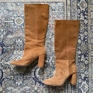 EUC Camel Knee High Boot Size 10 Chinese Laundry Women's Krafty Suede Boot